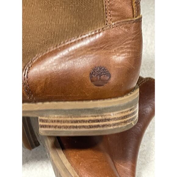 Timberland Magby Chelsea Boot Women’s Size 7 Light Brown Full Grain Casual Shoe - Picture 9 of 10